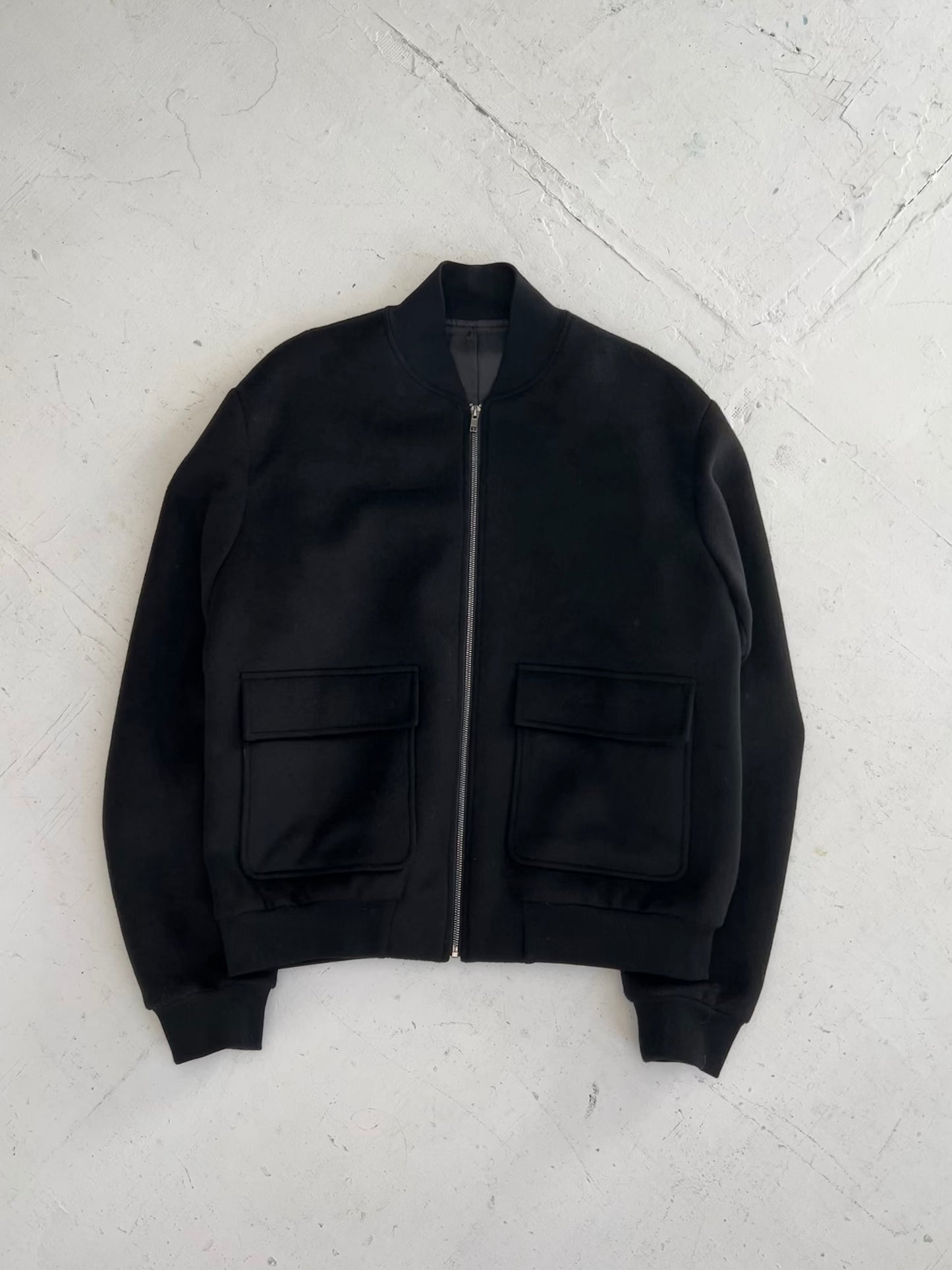 WOOL BOMBER - BLACK