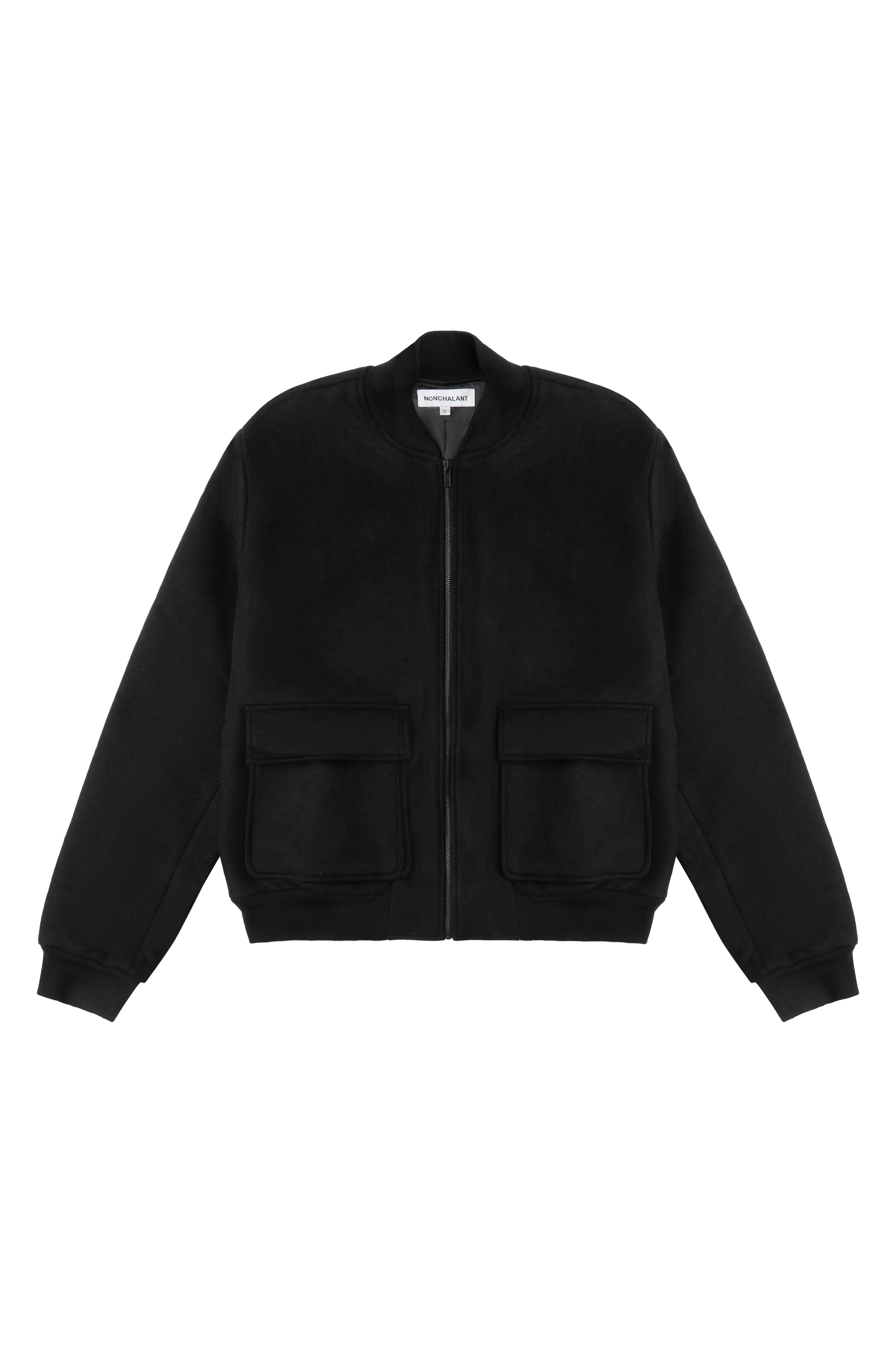 WOOL BOMBER - BLACK