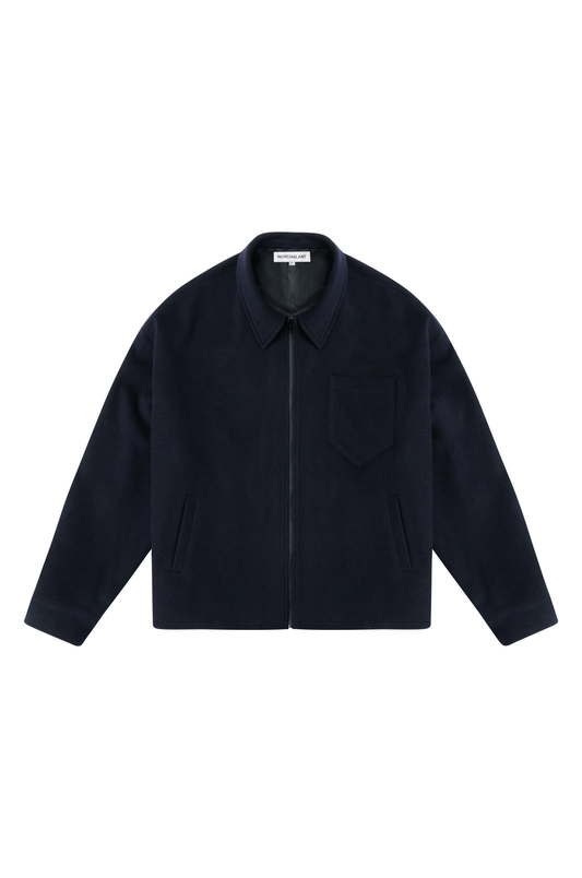 WOOL OVERSHIRT - NAVY