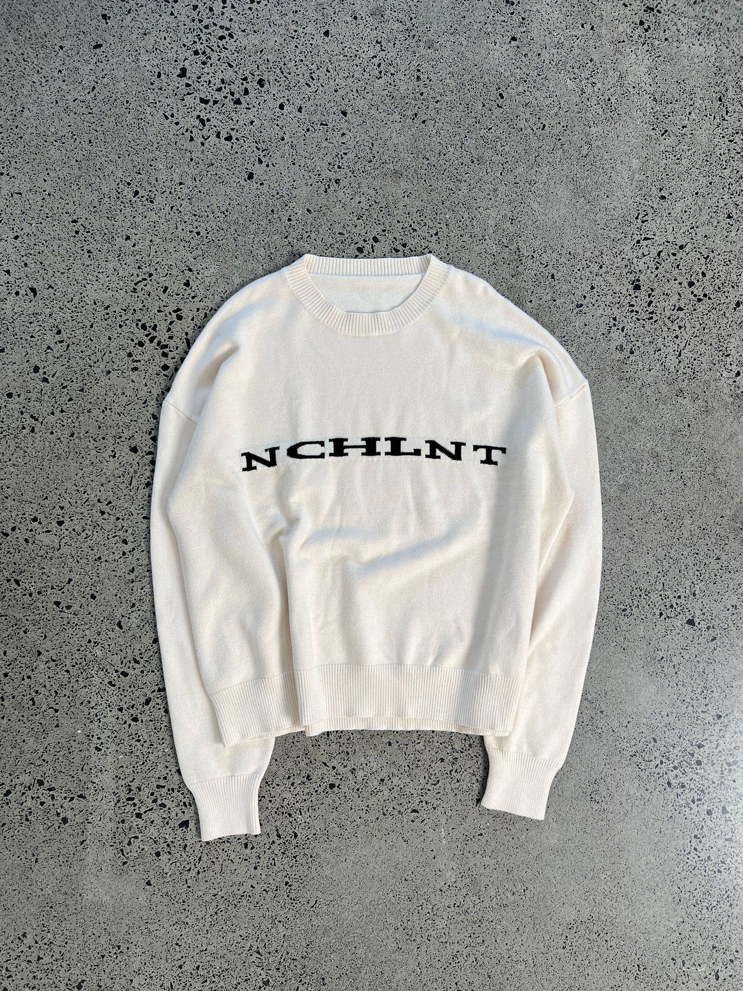 LOGO KNIT - NATURAL