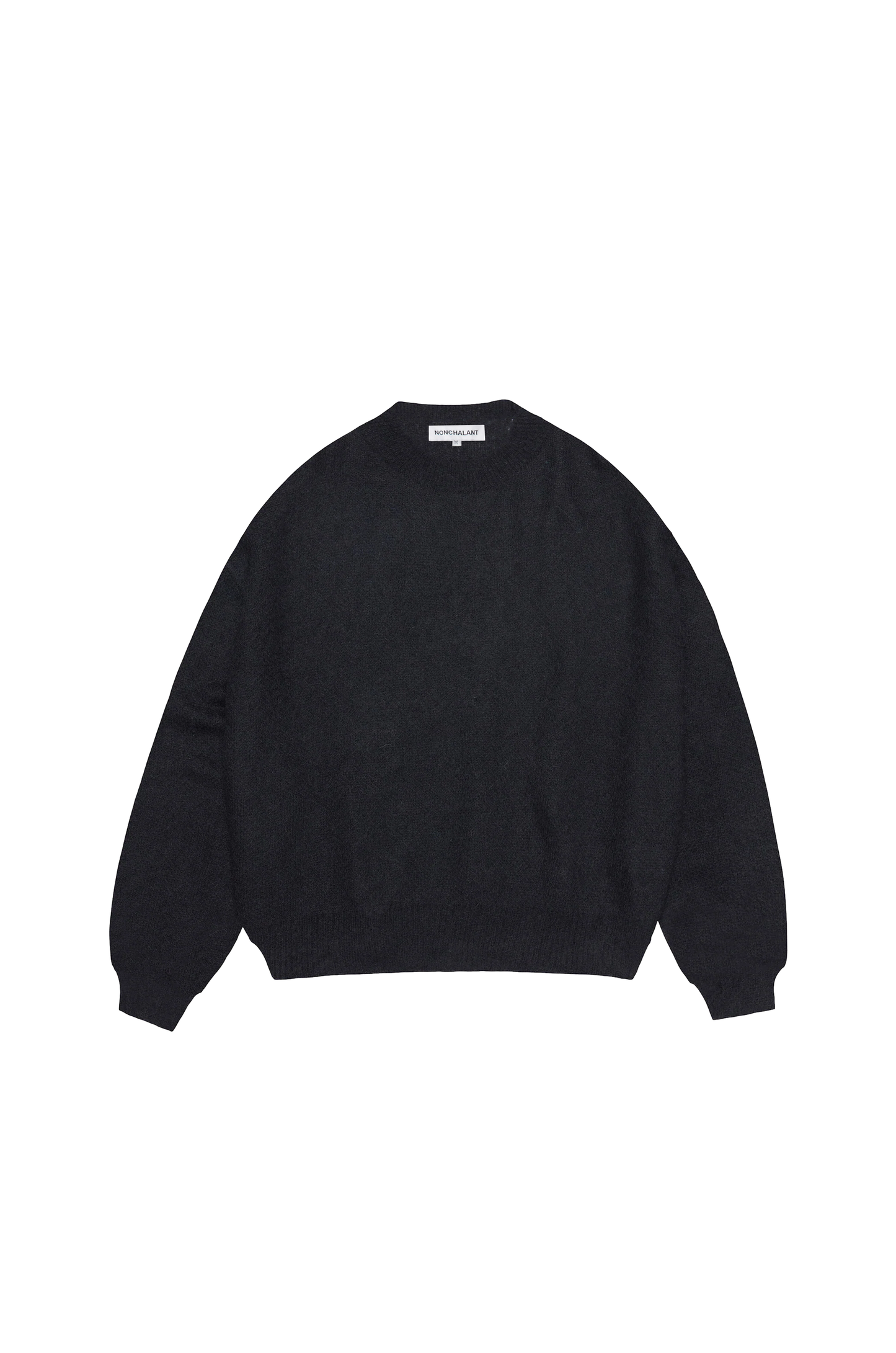 MOHAIR KNIT SWEATER - BLACK